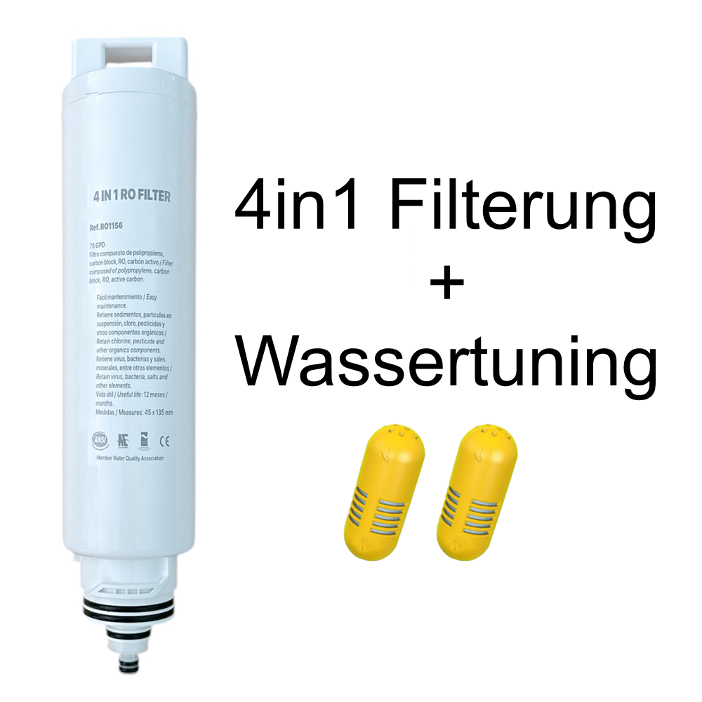 4 in 1 Filter für PURE-WATER-TOUCH Filterwechsel nur 1 x pro Jahr